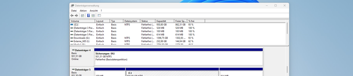 Wie man eine Festplatte über die Windows 10/11 Datenträgerverwaltung formatieren kann